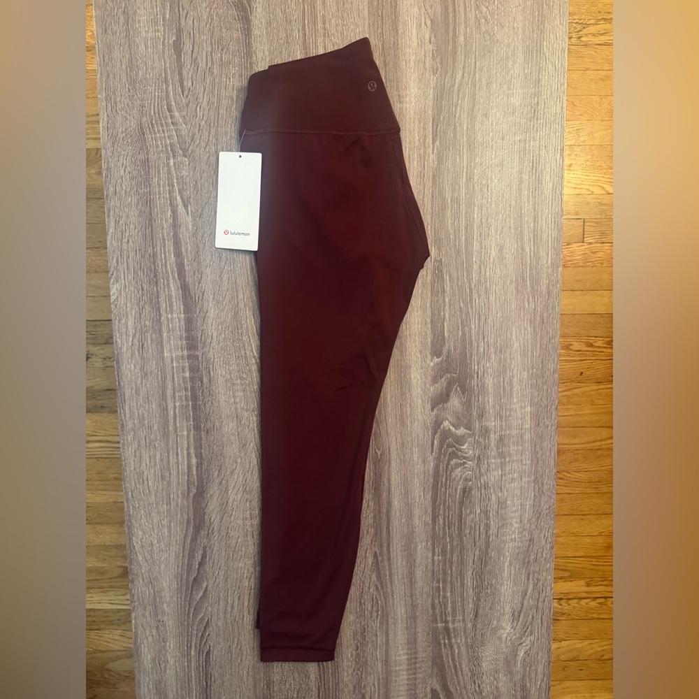 Lululemon Wunder Under Smooth Cover High Rise Tight. Garnet. Maroon.Size 10.